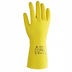 Химические перчатки из латекса JL711 Atom Universal  с хлопковым напылением (уп 12 пар)