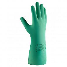 Химические перчатки из нитрила JN711 Atom Oil с хлопковым напылением (уп 12 пар)