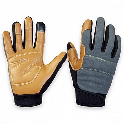 Защитные антивибрационные кожаные перчатки Omega JAV06