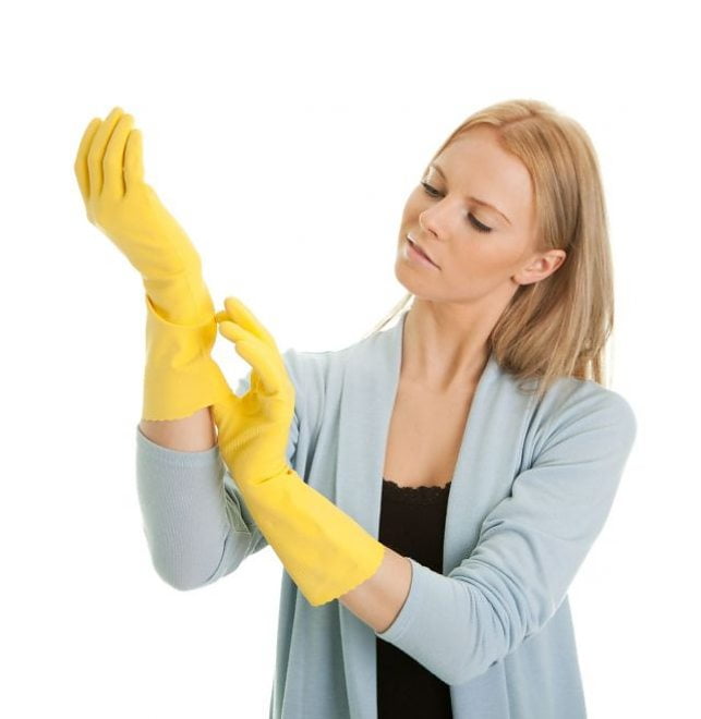 Резиновые рабочие перчатки