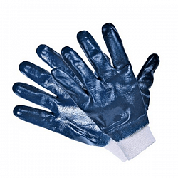 Перчатки нитриловые полное покрытие STRONG  (манжет резинка) (уп.12/120)