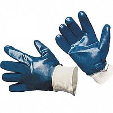 Перчатки нитриловые (синие) полное покрытие ЛЮКС (резинка)